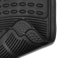 Heavy Duty 4Pc Front & Rear Rubber Floor Mats for Car SUV Van & Truck - All Weather Protection Universal Fit